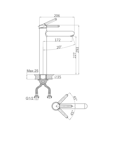 Alternative view of Vòi Lavabo Thân Cao A5-0520