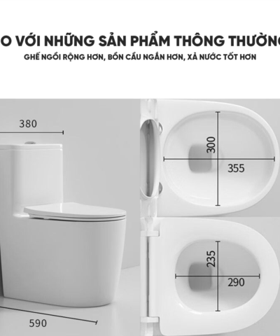 Alternative view of Bồn Cầu Một Khối A5-8254