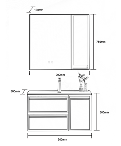 Tủ Chậu Treo Tường A5-512Q