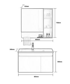 Tủ Chậu Treo Tường A5-500S