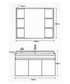 Tủ Chậu Treo Tường A5-601Q