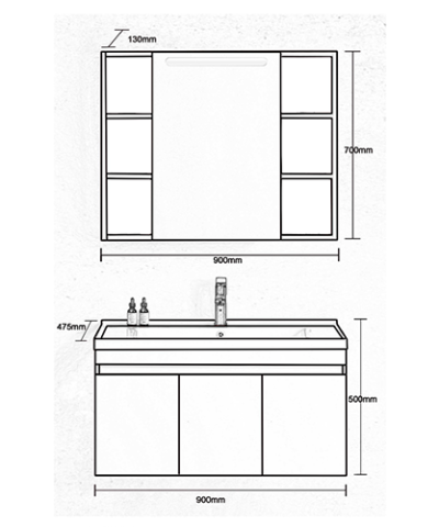 Tủ Chậu Treo Tường A5-601Q