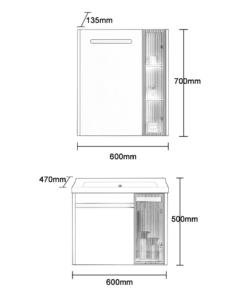 Tủ Chậu Treo Tường A5-602S
