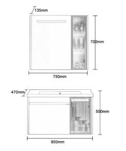 Tủ Chậu Treo Tường A5-602T