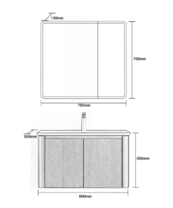 Tủ Chậu Treo Tường A5-910T